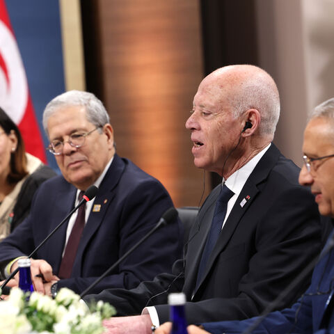 Tunisian President Kais Saied meets with U.S. Secretary of State Antony Blinken during the U.S. - Africa Leaders Summit on December 14, 2022 in Washington, DC. The Summit brings together heads of state, government officials, business leaders, and civil society to strengthen ties between the U.S. and Africa. (Photo by Kevin Dietsch/Getty Images)