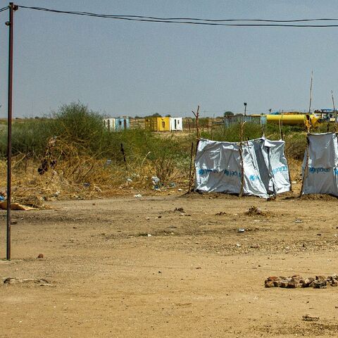 A camp for people internally displaced by Sudan's war, in al-Suwar near Wad Madani 