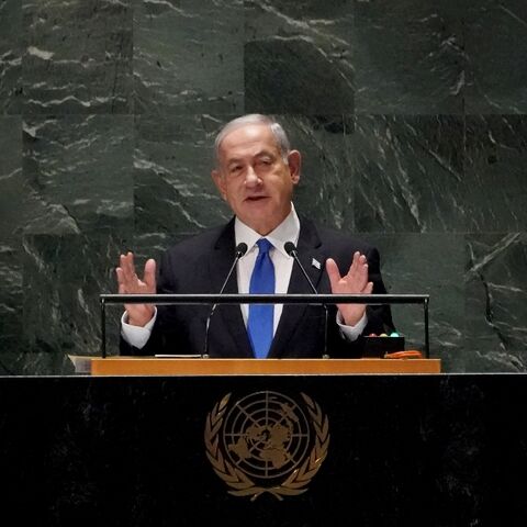 Israeli Prime Minister Benjamin Netanyahu addresses the 78th United Nations General Assembly 