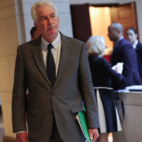 CIA Director William Burns arrives for a briefing on Ukraine at the US Capitol, Washington, Sept. 20, 2023.