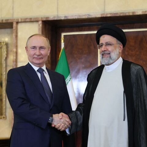Russian President Vladimir Putin and Iran's president, Ebrahim Raisi, hold a meeting in Tehran on July 19, 2022.