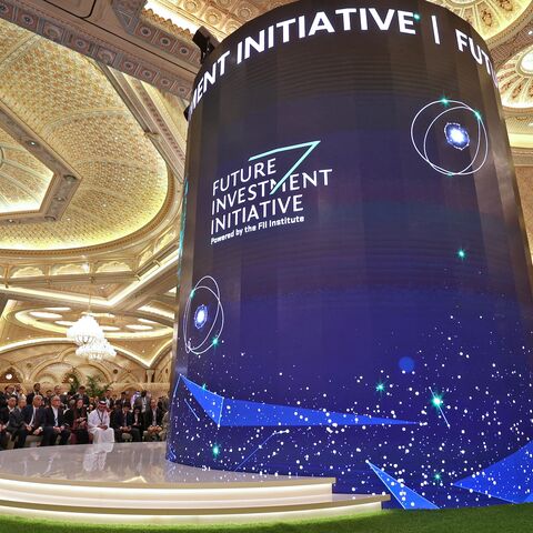 Attendees take part in the annual Future Investment Initiative (FII) conference in the Saudi capital, Riyadh, Oct. 25, 2022. 