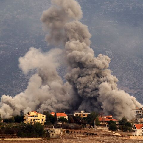 Smoke rises from the site of an Israeli airstrike that targeted the southern Lebanese border village of Khiam on Nov. 20, 2024, amid the ongoing war between Israel and Hezbollah. 