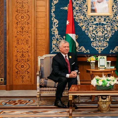 Jordanian King Abdullah II meets with Saudi Crown Prince Mohammed bin Salman.