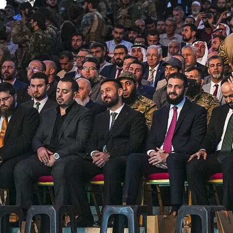 Interim Syrian President Ahmad Al-Sharaa appears in the Citadel of Aleppo in Syria, on May 27, 2025.