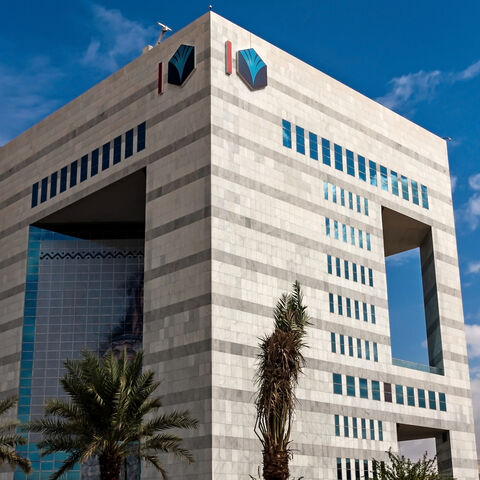 Banque Saudi Fransi - Head Office in Al Wizarat - stock photo