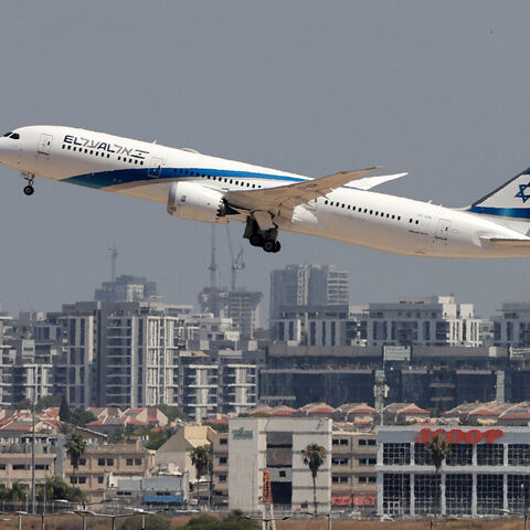 An Israeli El Al Airlines Boeing 787-9 Dreamliner aircraft bound for Los Angeles takes off from Israel's central Ben Gurion Airport on June 25, 2025. 