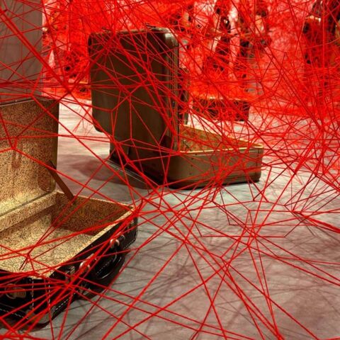 “Between Worlds” by Chiharu Shiota (Courtesy of Istanbul Modern)