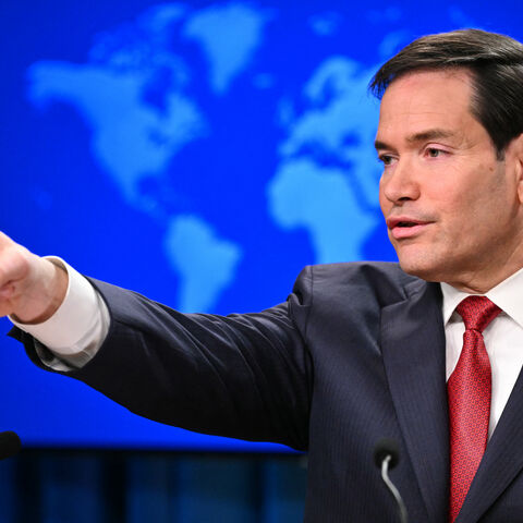 US Secretary of State Marco Rubio gestures as he speaks during an end-of-year press conference in the State Department Press Briefing Room in Washington, DC on December 19, 2025. (Photo by Mandel NGAN / AFP via Getty Images)