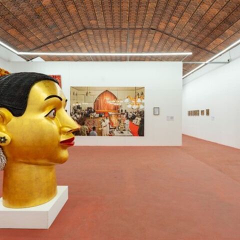 A view of “Like Gold” exhibition in Kochi, India. (Courtesy of Rizq Art Initiative)
