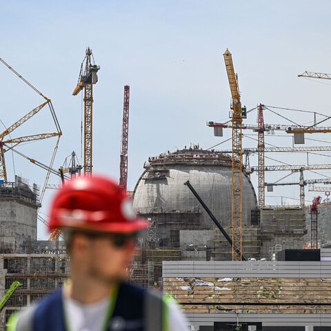 This photograph taken on April 26, 2023 shows the construction of the Russian-built Akkuyu Nuclear Power Plant in Mersin Province. - Turkey's President Recep Tayyip Erdogan will try to offset his absence from the campaign trail weeks before crucial elections by unveiling the nuclear plant by video link. (Photo by OZAN KOSE / AFP) (Photo by OZAN KOSE/AFP via Getty Images)