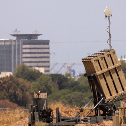 This picture shows a battery of Israel's Iron Dome air defence system in the southern city of Ashdod on May 12, 2023, as Israel's army and Gaza militants traded heavy cross-border fire. Israel and Gaza militants traded heavy fire today as hopes faded of securing a truce to end days of fighting that have killed dozens, all but one of them Palestinian. (Photo by Jack Guez / AFP) (Photo by JACK GUEZ/AFP via Getty Images)