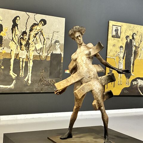 Robin Coban’s sculpture “Toward the Flow.” (Photo by Nazlan Ertan)