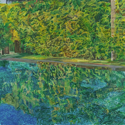 “Green Reflection.” Oil on canvas. By Claire Arkas. (Photo courtesy of the artist)