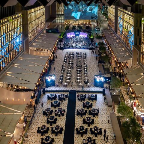 Barahat Msheireb during a performance by the Al Jazeera Orchestra and Choir in Msheireb Downtown Doha, December 2025. (Photo courtesy of Msheireb Properties)