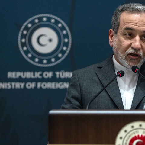 Iranian Foreign Minister Abbas Araghchi gives a statement at the Ritz Hotel as he meets Turkey's Foreign Minister Hakan Fidan, on Jan. 30, 2026 in Istanbul, Turkey. 