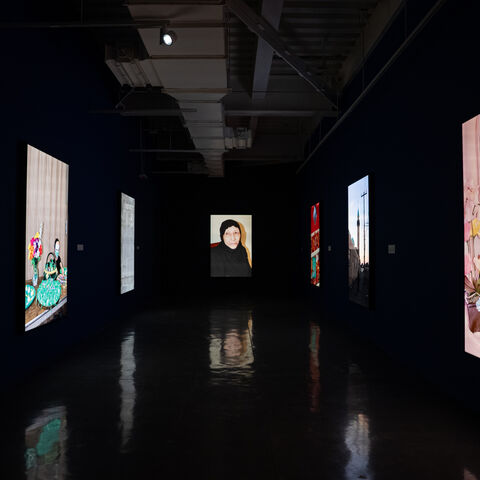 An exhibition view of ‘Jameel Prize: Moving Images’ at Hayy Jameel in Jeddah. (Courtesy of Art Jameel. Photography by Banan Sindi)