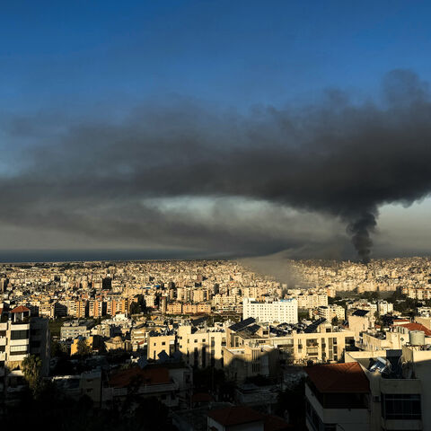 Plumes of smoke rise from the sites of Israeli airstrikes on the southern suburbs of Beirut on March 3, 2026. The Israeli military issued new evacuation orders for dozens of locations in Lebanon on March 3, including warning residents in two southern Beirut neighbourhoods to stay away from several buildings ahead of an imminent operation. (Photo by IBRAHIM AMRO / AFP via Getty Images)