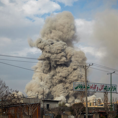 TEHRAN, IRAN - MARCH 2: A plume of smoke rises after an explosion on March 2, 2026 in Tehran, Iran. Iran's Supreme Leader, Ayatollah Ali Khamenei, was confirmed killed after the United States and Israel launched a joint attack on Iran on February 28. Iran retaliated by firing waves of missiles and drones at Israel, and targeting U.S. allies in the region. (Photo by Majid Saeedi/Getty Images)