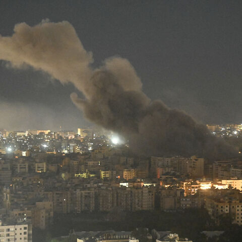 Smoke rises after an Israeli airstrike targeted an area in Beirut's southern suburbs on March 7, 2026. (Photo by FADEL itani / AFP via Getty Images)