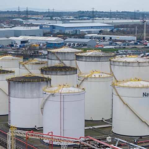 A general view of Navigator Terminals, an oil storage depot along the River Thames, London, March 10, 2026.