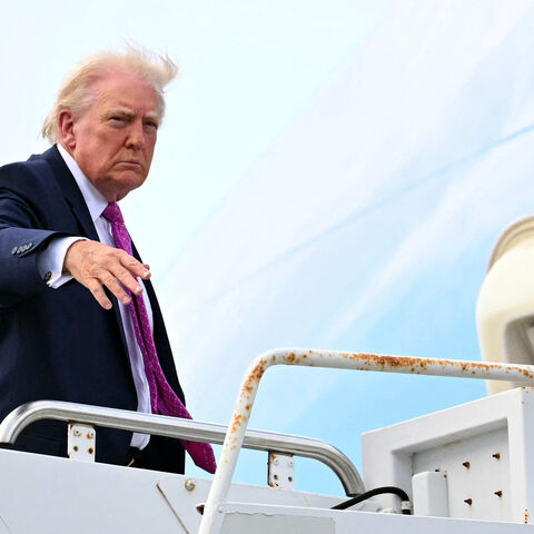US President Donald Trump boards Air Force One prior to departure from Palm Beach International Airport in West Palm Beach, Florida, March 29, 2026. US President Donald Trump is returning to the White House after spending the weekend at his Mar-a-Lago residence. (Photo by Mandel NGAN / AFP via Getty Images)