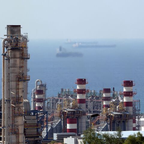 A general view of South Pars gas field facilities in the southern Iranian port town of Assaluyeh, on the Gulf, Nov. 19, 2015.