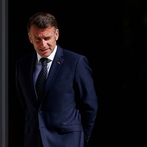 FILE PHOTO: French President Emmanuel Macron at the Elysee Palace in Paris, France, April 8, 2026. REUTERS/Tom Nicholson/Pool/File Photo