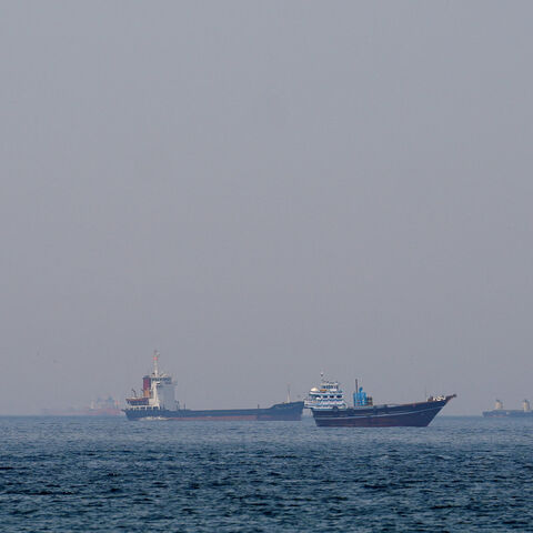 FILE PHOTO: Ships and boats in the Strait of Hormuz off the coast of Musandam, Oman, April 20, 2026. REUTERS/File Photo