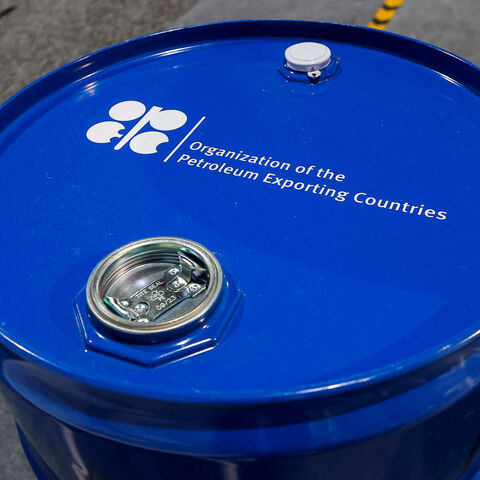 FILE PHOTO: An installation depicting barrel of oil with the logo of Organization of the Petroleum Exporting Countries (OPEC) is seen during the COP29 United Nations climate change conference in Baku, Azerbaijan November 19, 2024. REUTERS/Maxim Shemetov/File Photo