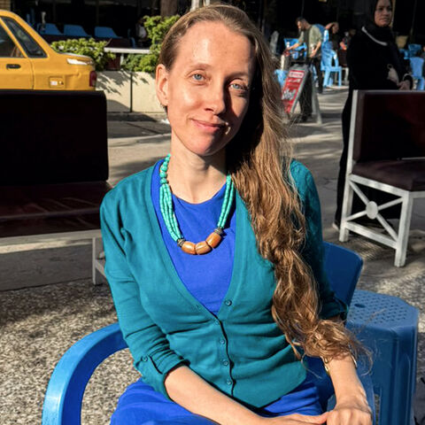 US journalist Shelly Kittleson poses for a picture in Baghdad on March 31, 2026.