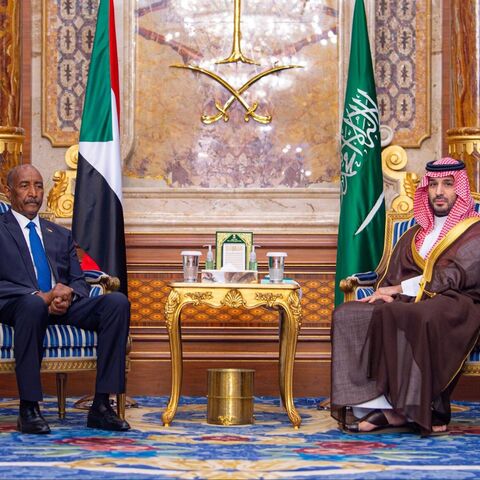 Saudi Arabia's Crown Prince Mohammed bin Salman meets with Sudanese army chief Abdel Fattah al-Burhan in Jeddah, on April 20, 2026.