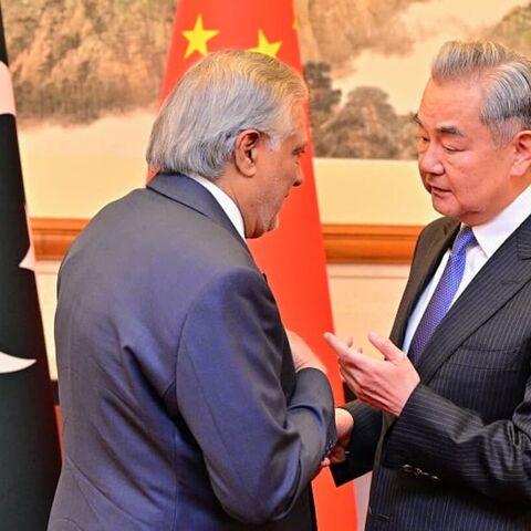 Pakistani Foreign Minister Ishaq Dar meets with his Chinese counterpart, Wang Yi, at the Diaoytai State Guest House in Beijing, China, on March 31, 2026. — Pakistani Foreign Ministry