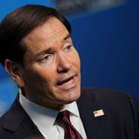 United States Secretary of State Marco Rubio speaks with journalists during a meeting of NATO foreign ministers in Helsingborg, Sweden, Friday, May 22, 2026.     Julia Demaree Nikhinson/Pool via REUTERS