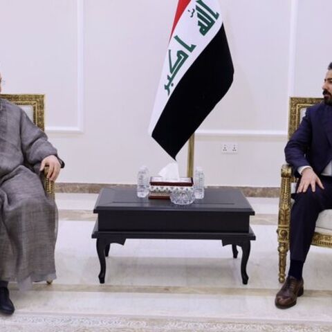 Prime Minister Ali al-Zaidi meets with the head of the Hikmah Movement, Ammar al-Hakim, in Baghdad on May 19, 2026.
