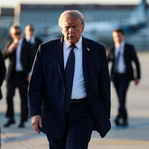 U.S. President Donald Trump arrives at Paris Orly airport, following the G7 Summit, in Orly, France, June 17, 2026. REUTERS/Evelyn Hockstein
