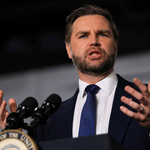 U.S. Vice President JD Vance delivers remarks during an event at Gold Coast Studios on June 17, 2026 in Bethpage, New York. Spencer Platt/Pool via REUTERS