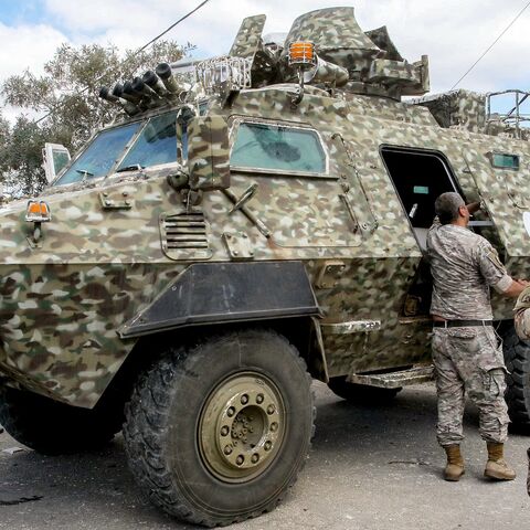Lebanese army forces set up a checkpoint at the entrance of the village of Ghandourieh in southern Lebanon on June 15, 2026.