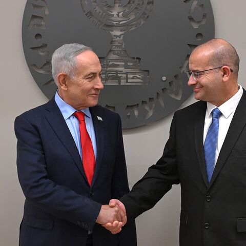 An undated image of Israeli Prime Minister Benjamin Netanyahu and Roman Gofman