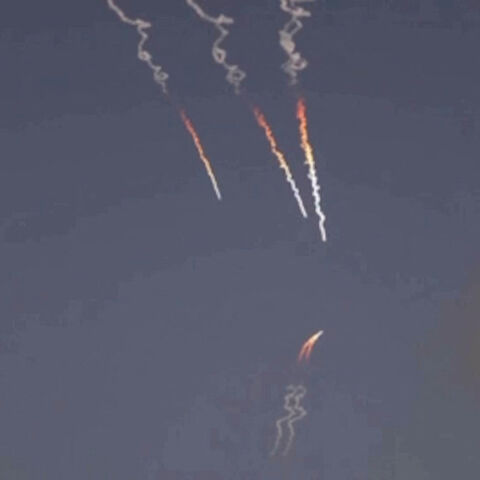 FILE PHOTO: Iranian missiles are launched, as Iran's Revolutionary Guards said they had carried out attacks against a U.S. base in Jordan and 21 other targets in the Gulf on Wednesday in retaliation for American strikes around the Strait of Hormuz, from a location given as Tehran, Iran, released June 10, 2026, in this still image taken from a video.  WANA via Pool/via REUTERS