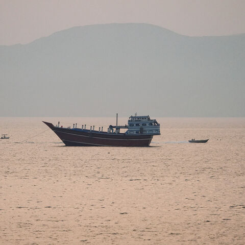 Vessels at the Strait of Hormuz, as seen from Musandam, Oman, July 21, 2026. REUTERS/Stringer