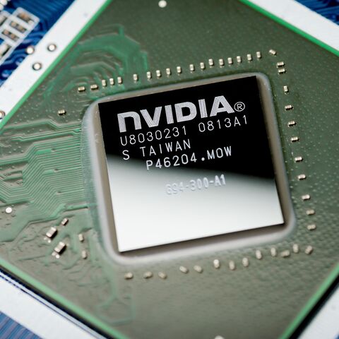 NVIDIA video chip mounted on a motherboard. Moscow, Russia, April 7, 2019. — Getty Images