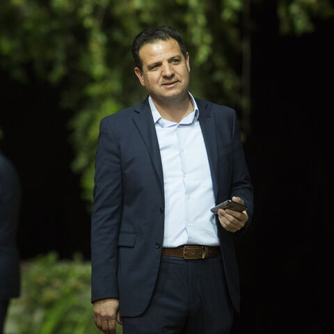 Joint List Party leader Ayman Odeh attends a meeting on April 5, 2021 in Jerusalem, Israel. 