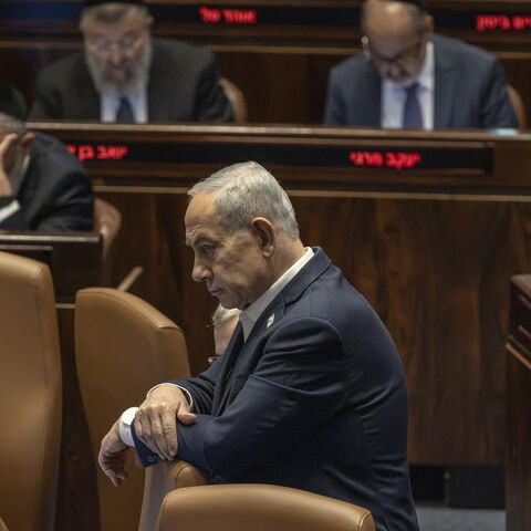 Israel's Prime Minister Benjamin Netanyahu attends a session of the Israeli Parliament in Jerusalem on July 16, 2026, before the start of the election recess ahead of the Oct. 27 general election. 