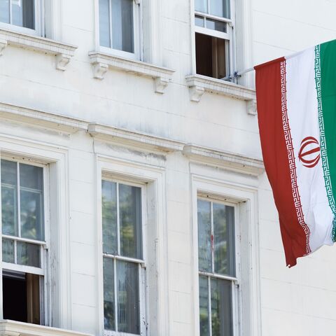 A general view of the Iranian Embassy on July 13, 2026, in London, England. 