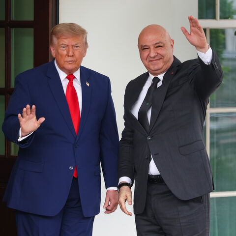 WASHINGTON, DC - JULY 21: U.S. President Donald Trump (L) greets President of Lebanon Joseph Aoun as he arrives at the White House on July 21, 2026 in Washington, DC. Aoun is visiting the White House on the final day of a four-day trip to Washington to discuss the conflict between Israel and Hezbollah as the Israeli military begins its first limited withdrawal from Lebanon following last month’s U.S.-brokered agreement. (Photo by Kevin Dietsch/Getty Images)