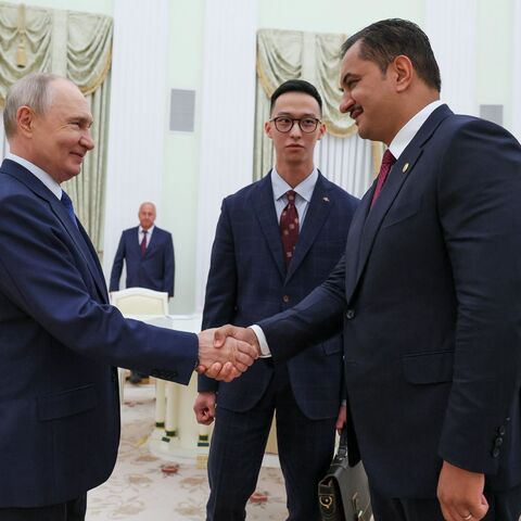 Saddam Hifter meets with Vladimir Putin at the Kremlin