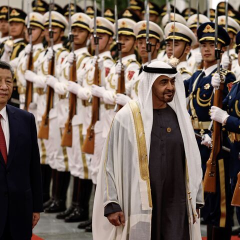 Chinese President Xi Jinping and United Arab Emirates President Sheikh Mohammed bin Zayed Al Nahyan