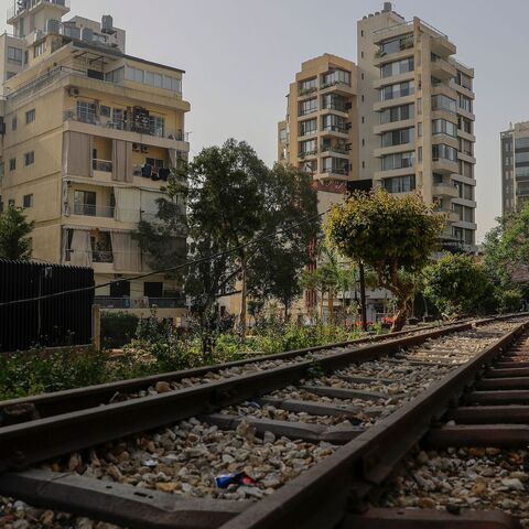 A picture taken on May 1, 2019 shows a railroad of Mar Mikhael neighborhood in the Lebanese capital Beirut. 