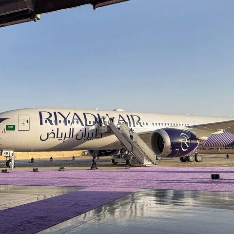 A Boeing 787-9 Dreamliner aircraft of Saudi airline Riyadh Air is pictured on the tarmac at King Khalid International Airport, Riyadh, Saudi Arabia, June 7, 2026.